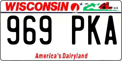 WI license plate 969PKA
