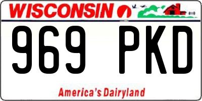 WI license plate 969PKD