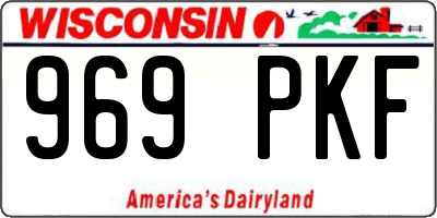 WI license plate 969PKF