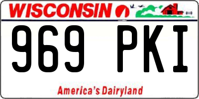WI license plate 969PKI