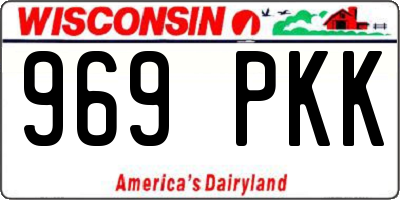 WI license plate 969PKK