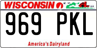 WI license plate 969PKL
