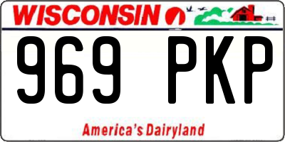 WI license plate 969PKP