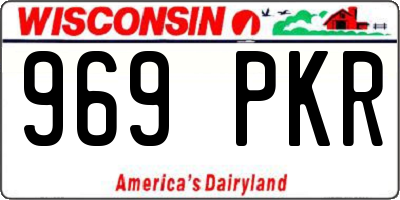 WI license plate 969PKR