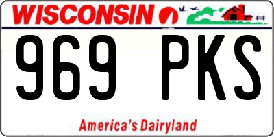 WI license plate 969PKS