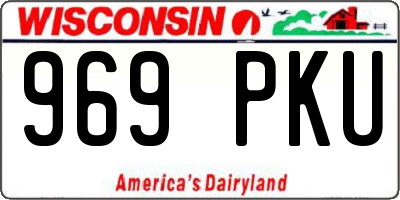 WI license plate 969PKU