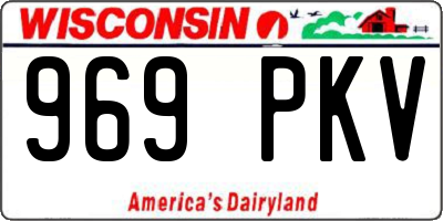 WI license plate 969PKV