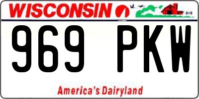 WI license plate 969PKW