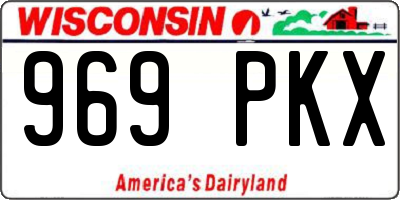 WI license plate 969PKX