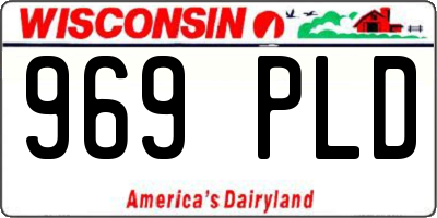 WI license plate 969PLD