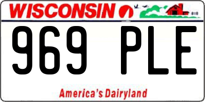 WI license plate 969PLE