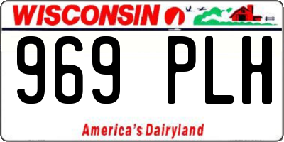 WI license plate 969PLH