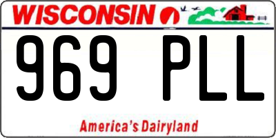 WI license plate 969PLL