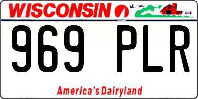 WI license plate 969PLR