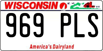 WI license plate 969PLS
