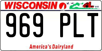 WI license plate 969PLT