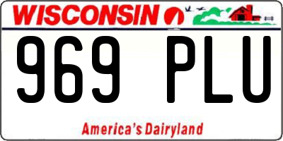 WI license plate 969PLU