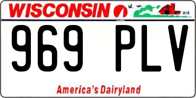WI license plate 969PLV