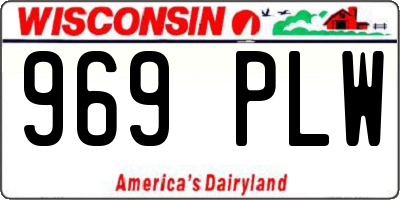 WI license plate 969PLW