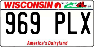 WI license plate 969PLX
