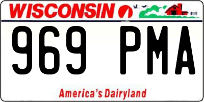 WI license plate 969PMA