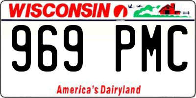 WI license plate 969PMC
