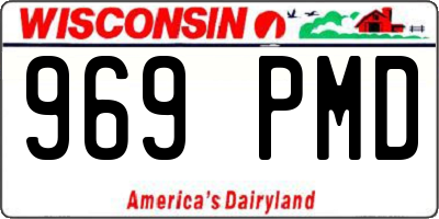 WI license plate 969PMD