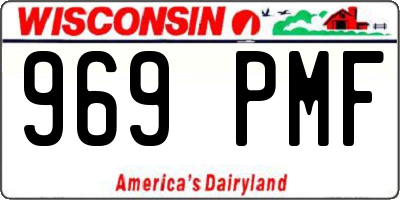 WI license plate 969PMF