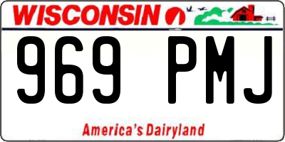 WI license plate 969PMJ