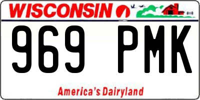 WI license plate 969PMK
