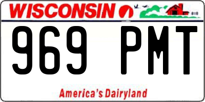 WI license plate 969PMT