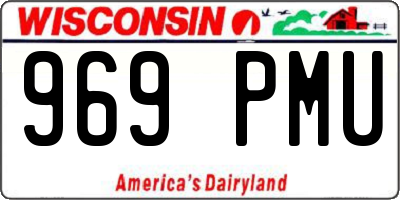 WI license plate 969PMU
