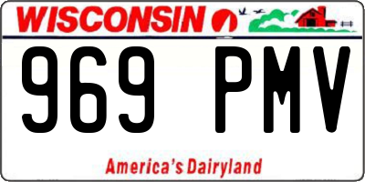 WI license plate 969PMV