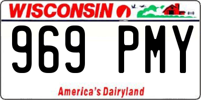 WI license plate 969PMY