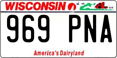 WI license plate 969PNA