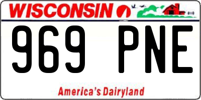 WI license plate 969PNE
