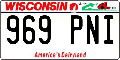 WI license plate 969PNI