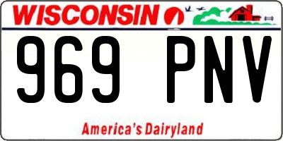 WI license plate 969PNV
