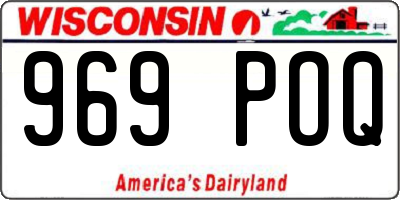 WI license plate 969POQ
