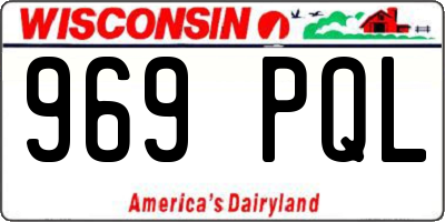 WI license plate 969PQL