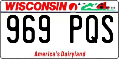 WI license plate 969PQS