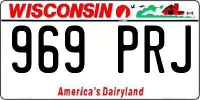 WI license plate 969PRJ