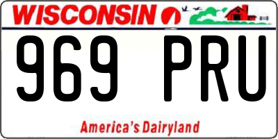 WI license plate 969PRU