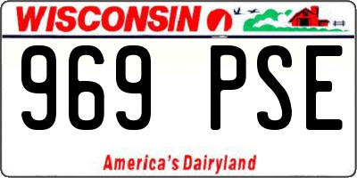WI license plate 969PSE