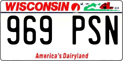WI license plate 969PSN