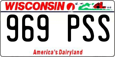 WI license plate 969PSS
