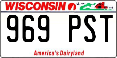 WI license plate 969PST