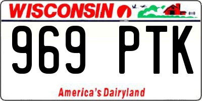 WI license plate 969PTK