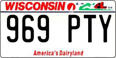 WI license plate 969PTY