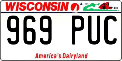 WI license plate 969PUC